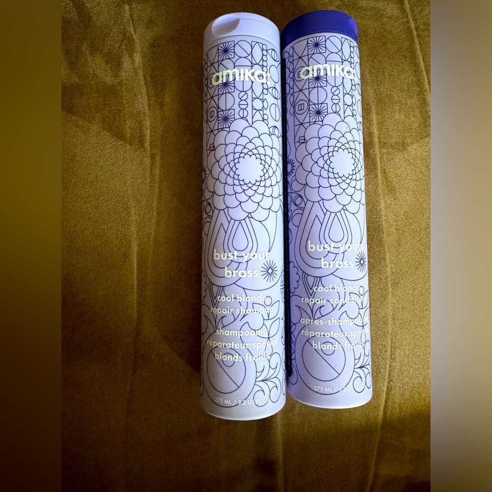 NEW Amika Bust Your Brass Shampoo & Conditioner